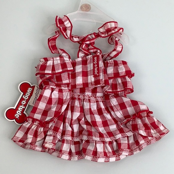 Wag a tude Ruffles and checkers Dress size XXS NWT - Picture 4 of 13